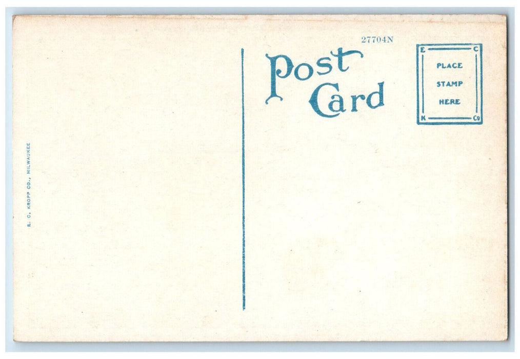 Bird's Eye View Of Federal Prison Jail House Leavenworth Kansas KS Postcard