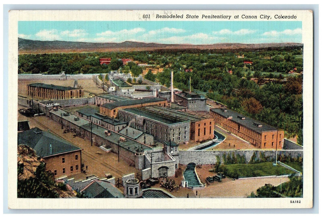 Aerial View Of Remodeled State Penitentiary At Canon City Colorado CO Postcard