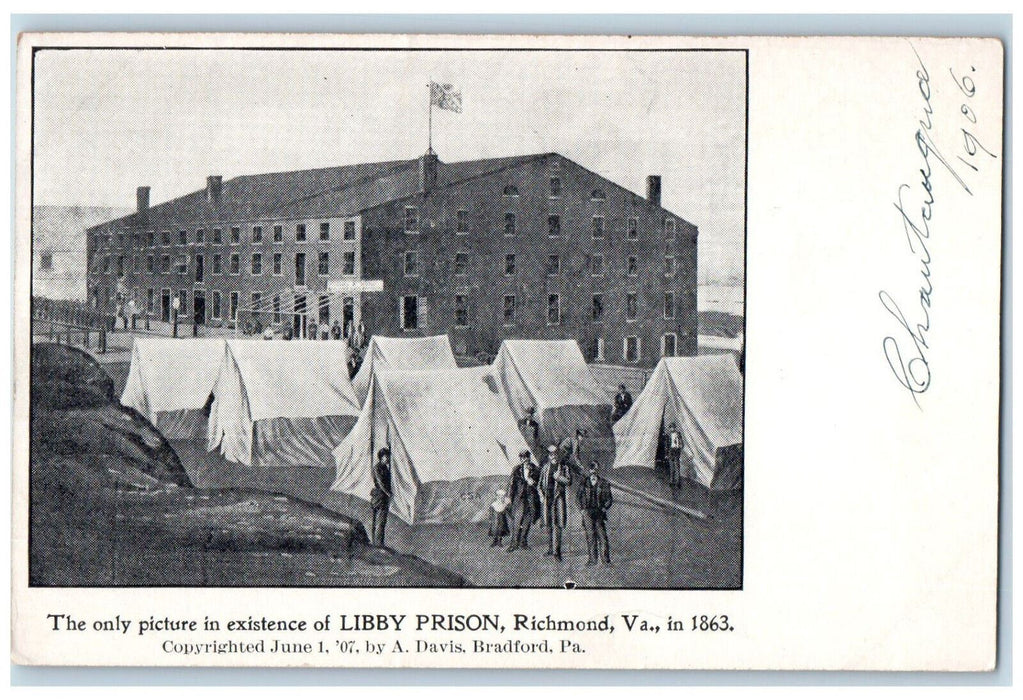 Libby Prison Penitentiary Jail House Building Richmond Virginia VA Postcard