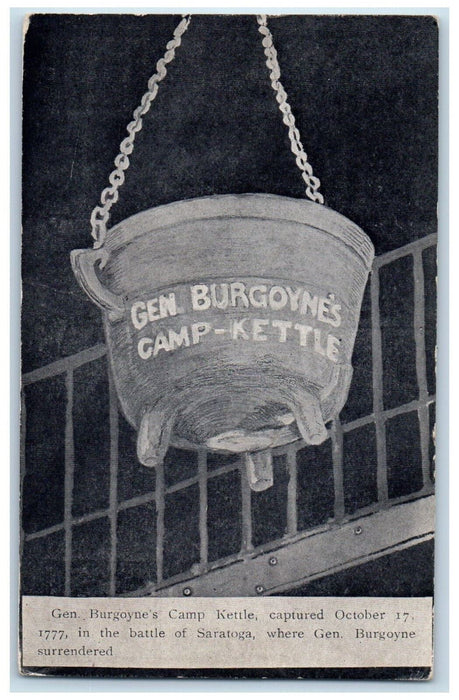 Gen Burgoyne's Camp-kettle Battle Of Saratoga New York NY Postcard