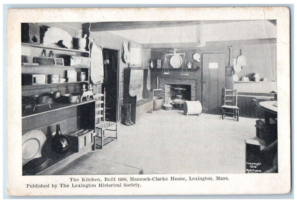 The Kitchen Hancock-Clarke House Interior Lexington Massachusetts MA Postcard