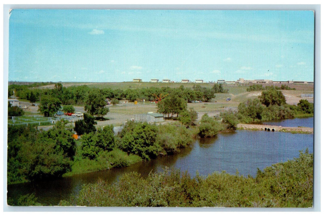 c1950's Panoramic View Wild Animal Park Moose Jaw Saskatchewan Canada Postcard