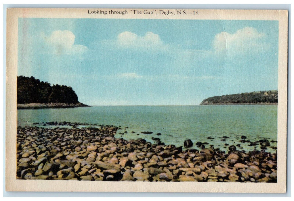 c1940's Looking Through "The Gap" Digby Nova Scotia Canada Vintage Postcard