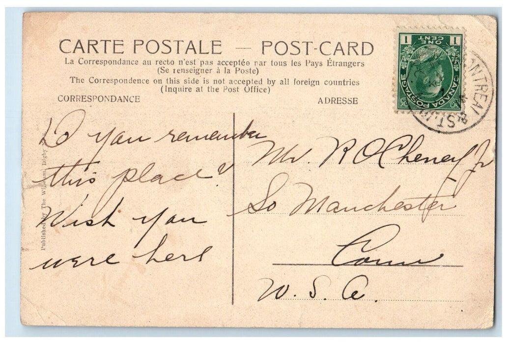 c1910 Yachting Scene at Digby Nova Scotia Canada Antique Posted Postcard