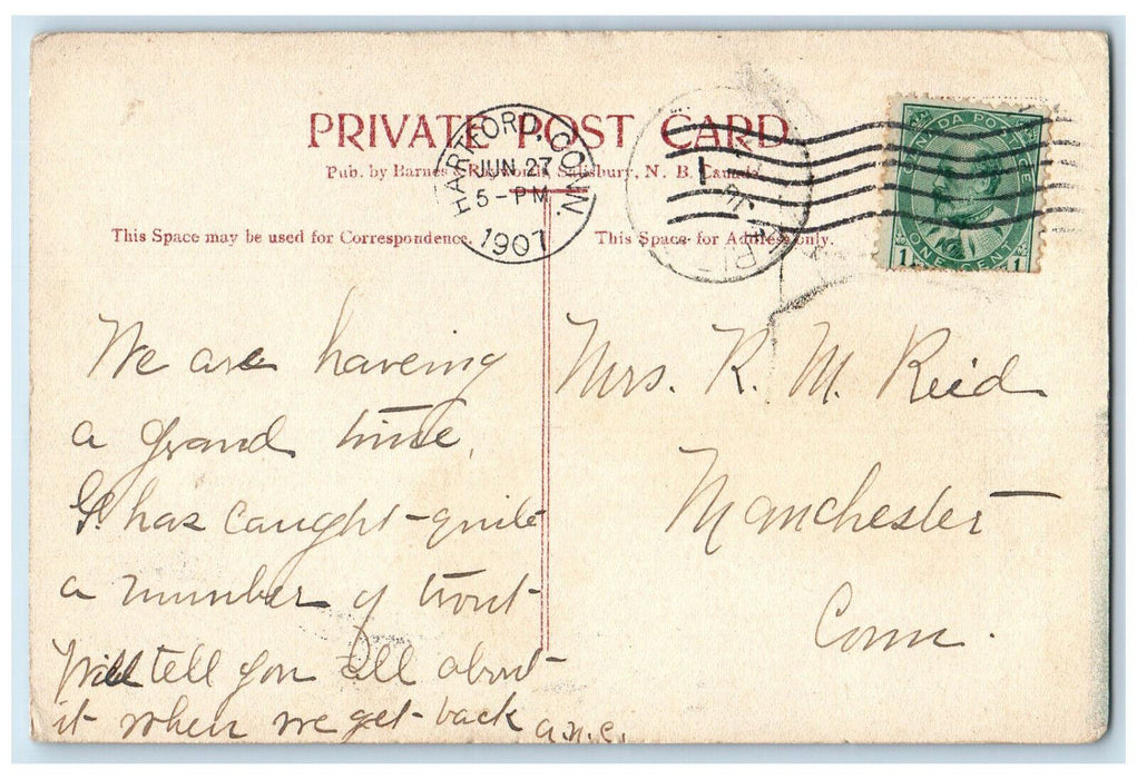 1907 Water Front Port Hawkesbury Cape Breton Island Canada Posted Postcard