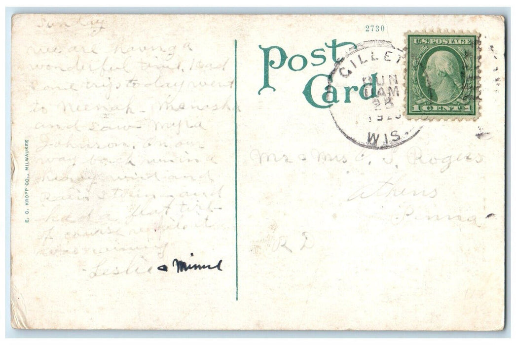 c1910's Brokaw Hall Lawrence College Appleton Wisconsin WI Antique Postcard