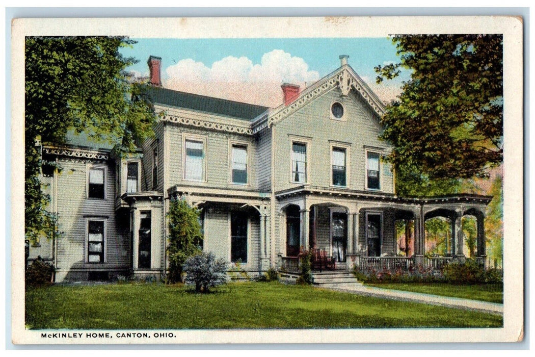 c1930's McKinley Home House View Canton Ohio OH Unposted Vintage Postcard