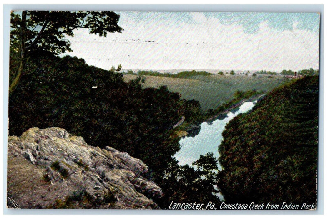 1909 Conestoga Creek From Indian Rock Lancaster Pennsylvania PA Postcard