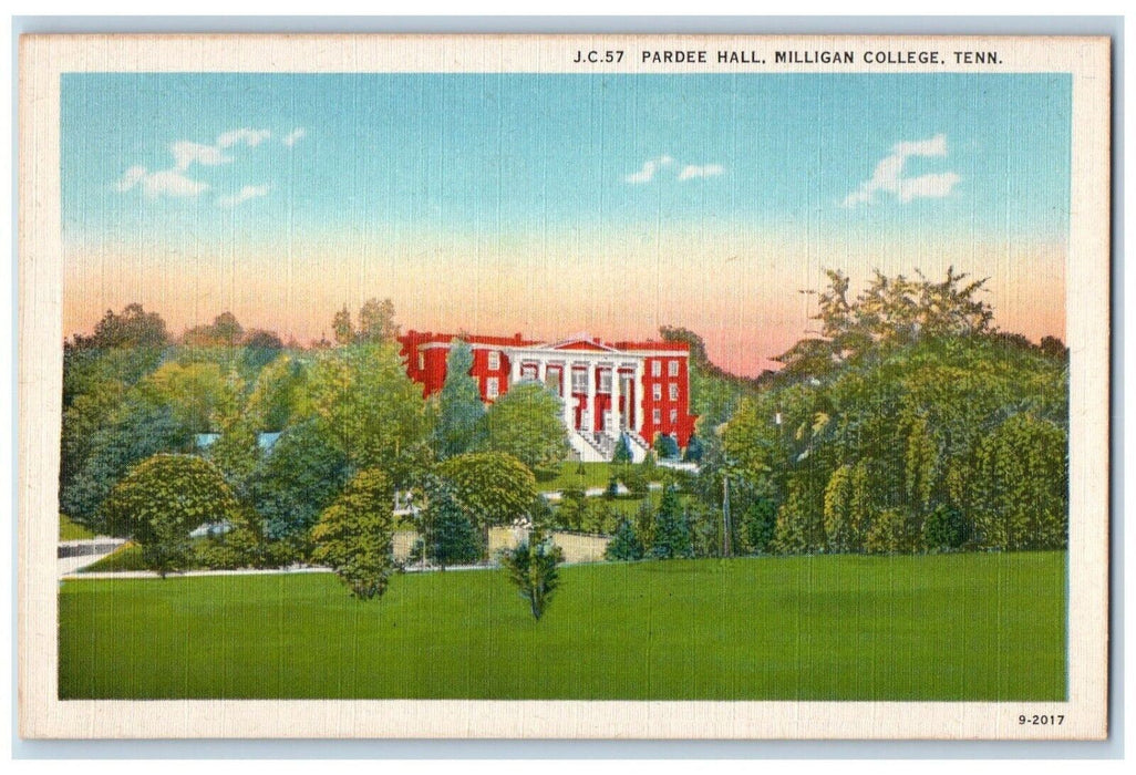 c1930's Pardee Hall Milligan College Building Tennessee TN Vintage Postcard