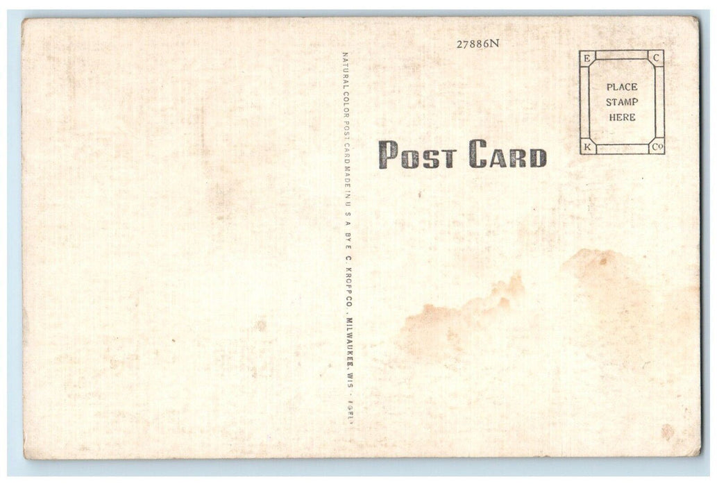 Greetings From Mercer Wisconsin WI, Canoeing Boat Some Fun Vintage Postcard