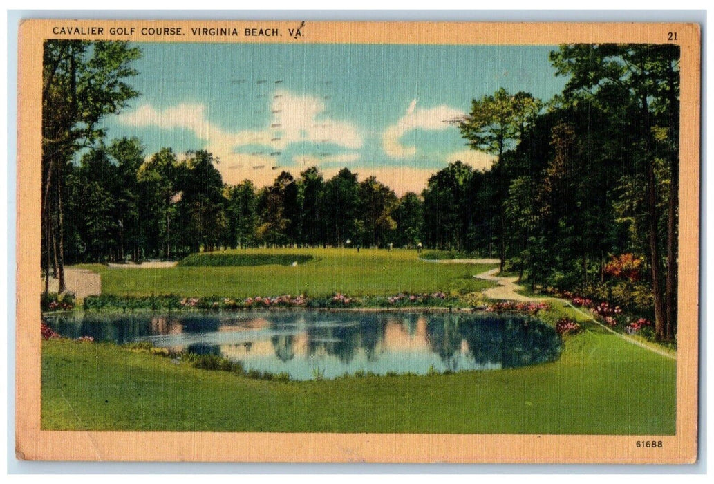 1949 Cavalier Golf Course Virginia Beach Virginia VA Posted Vintage Postcard