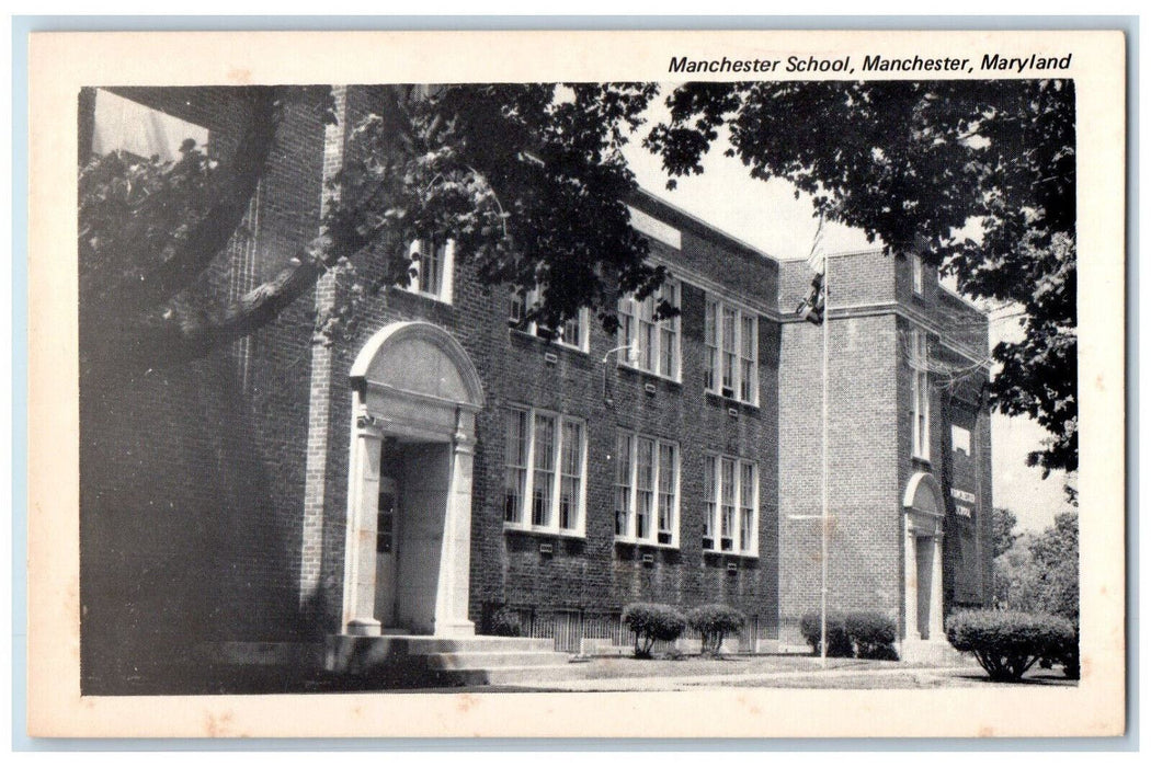 c1950's Manchester School Manchester Maryland MD Vintage Unposted Postcard
