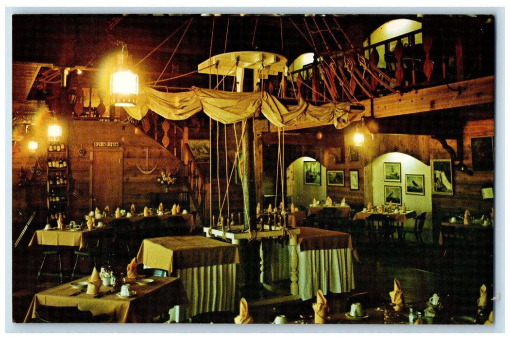 c1960's Jolly Roger Dining Room Village Inn McHenry Maryland MD Postcard