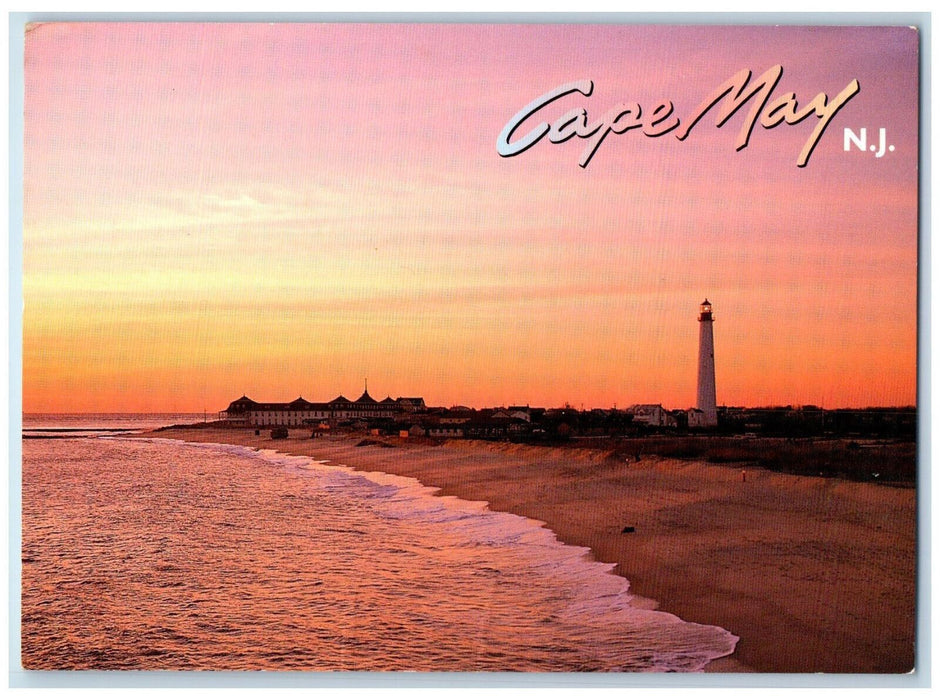 2000 Sunset Lighthouse Greetings from Scenic Cape May New Jersey NJ Postcard