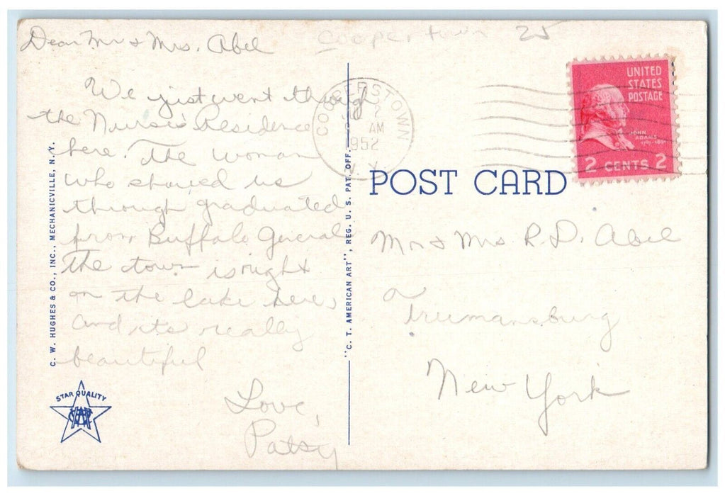 1952 Indian Council Rock Watching Departure Leatherstocking New York NY Postcard