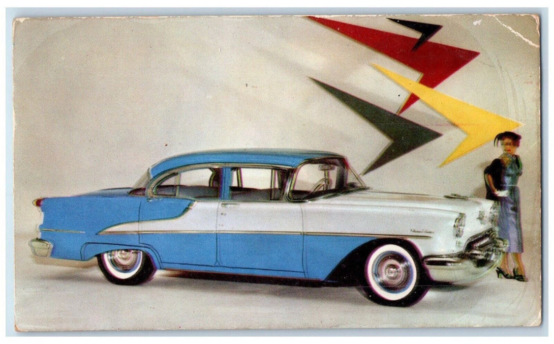 1963 Ninety Eight Four Door Sedan Supreme Rocket Engine Dixon Illinois Postcard