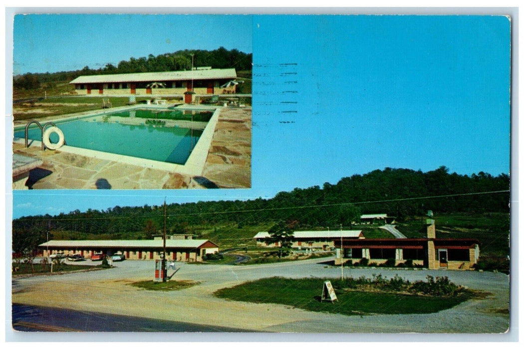 1958 Rancho Motel Southeast City Swimming Pool  Chattanooga Tennessee Postcard