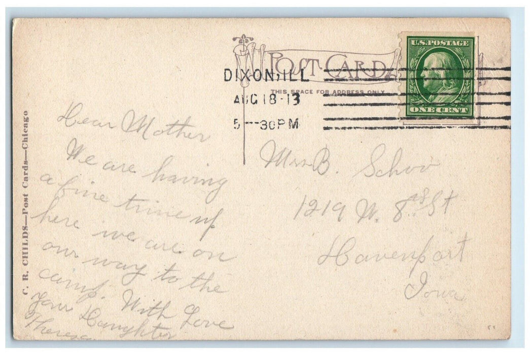 1913 Saint Patricks Catholic Church Dixon Illinois IL Vintage Antique Postcard