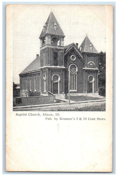 c1910 Baptist Church Chapel Street Bell Dixon Illinois Vintage Antique Postcard