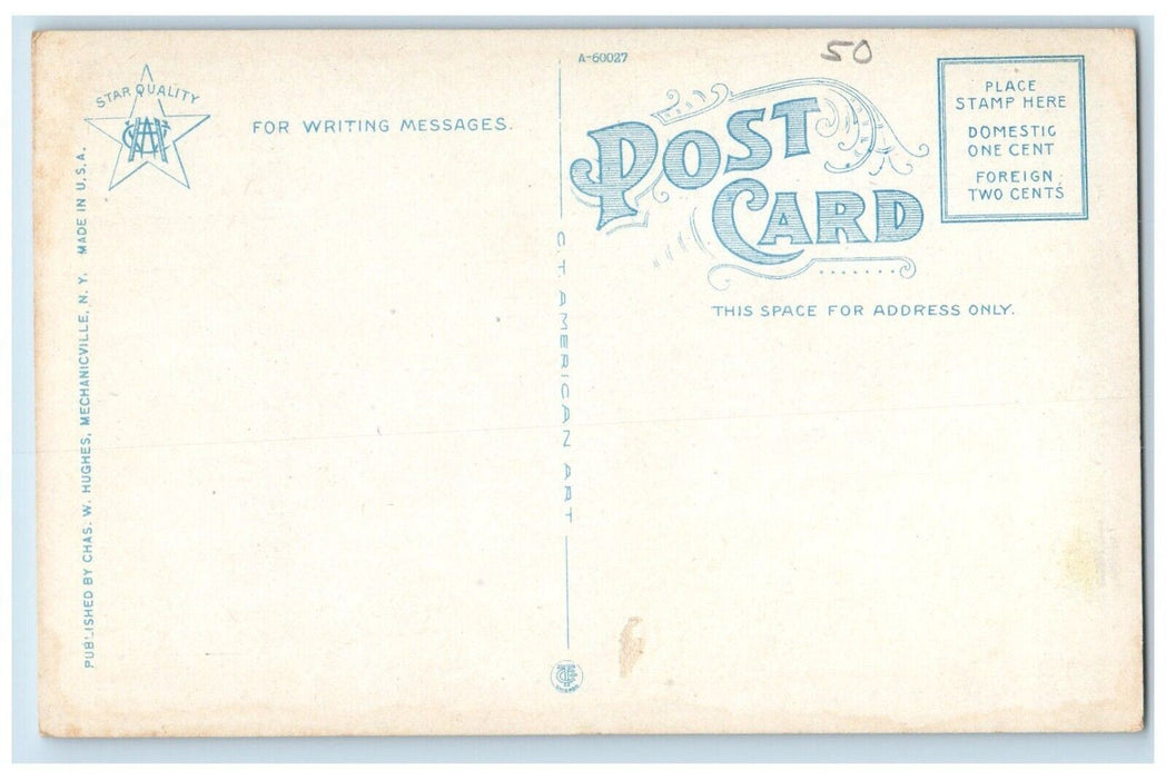 c1910 Christs Church Chapel Exterior Graveyard Cooperstown New York NY Postcard