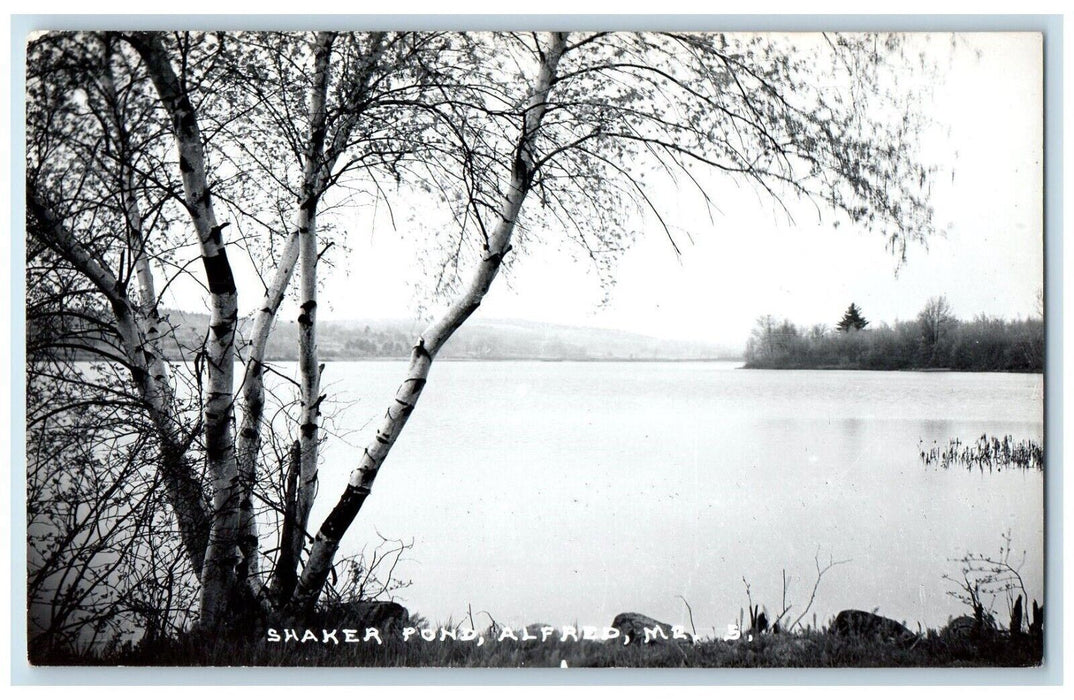 c1950's Shaker Pond Lake View Alfred Maine ME RPPC Photo Unposted Postcard