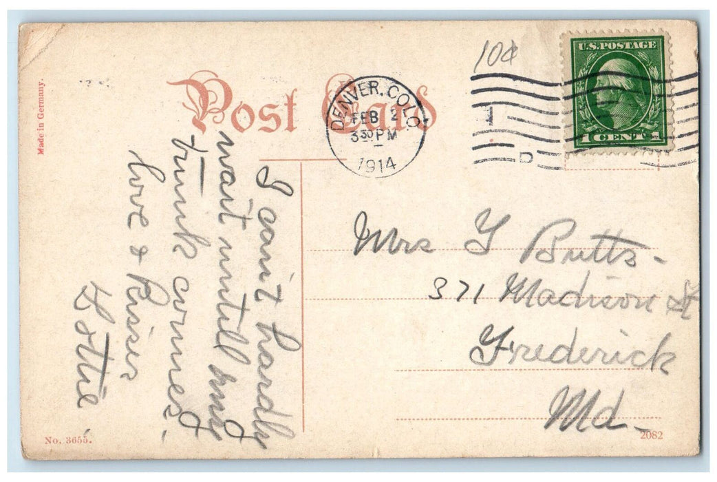 1914 Las Animas Canon Showing River View Railroad Cliffs Colorado CO Postcard