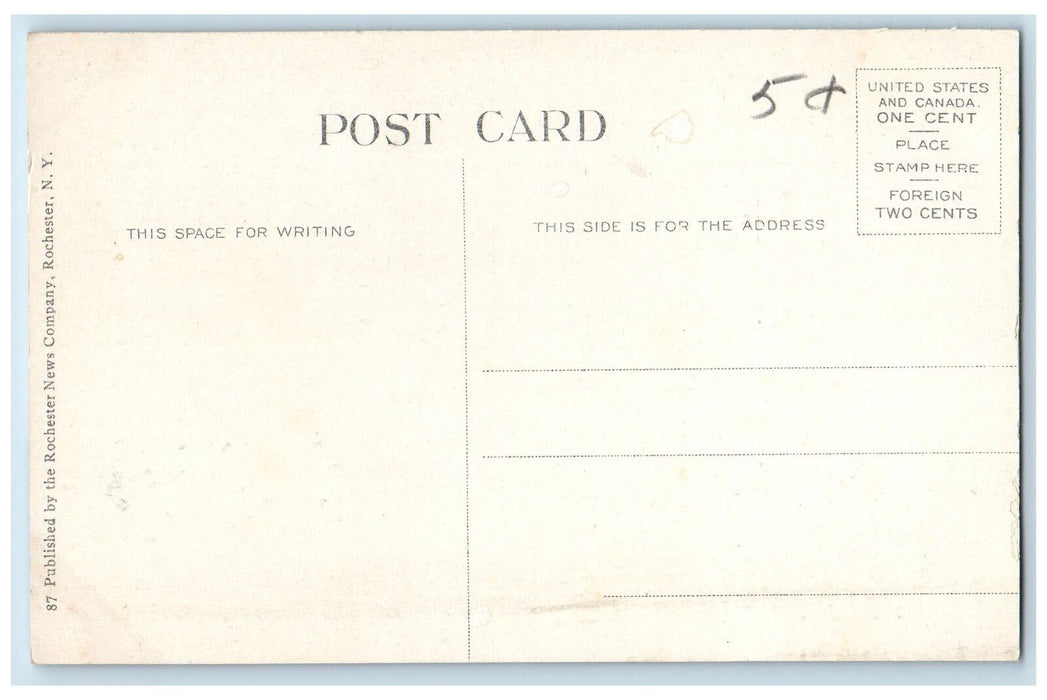 c1950's Lighthouse Piers Ontario Beach Sailboat Rochester New York NY Postcard