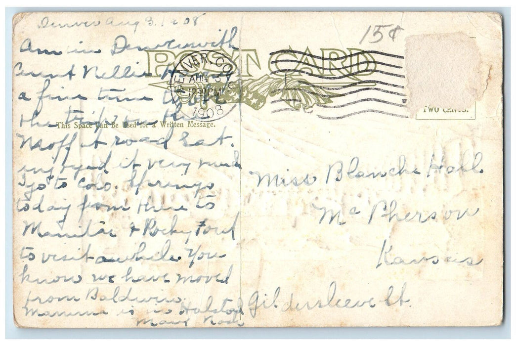 1908 Beaver Dam Moffat Road South Boulder Lake Pond Canon Colorado CO Postcard