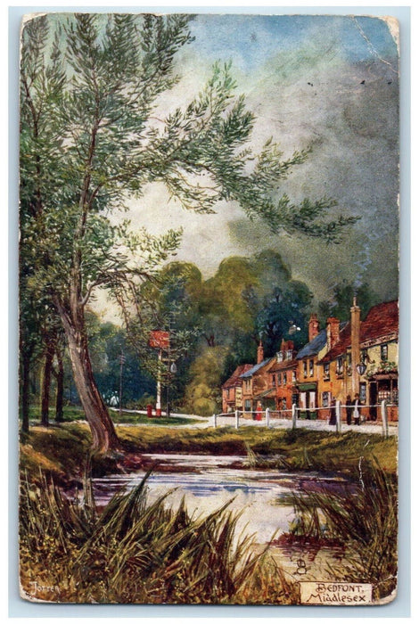 1904 Bedfont Middlesex Jotter Southeast England Oilette Tuck Art Postcard