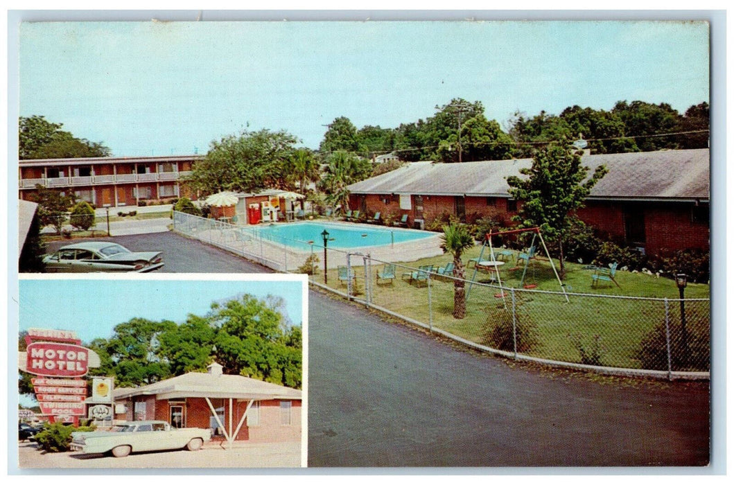 c1960's Multiview De Luna Motor Hotel Pensacola Florida FL Posted Postcard