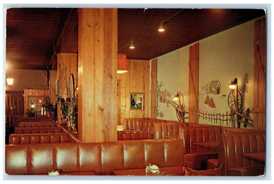 1958 Dining Area at The Brass Lantern Restaurant, Pensacola Florida FL Postcard