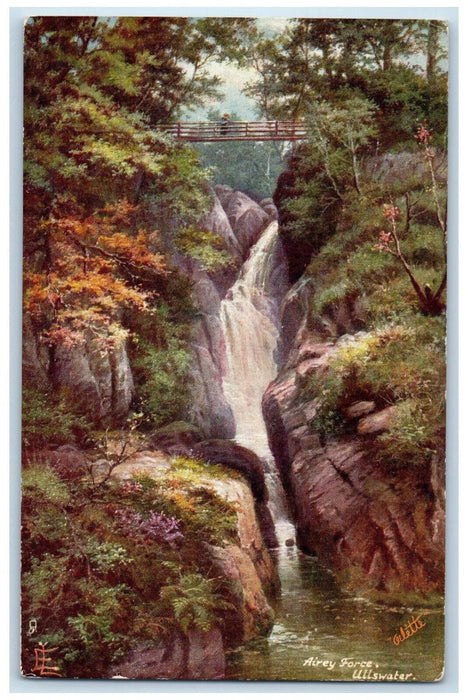 c1910 Airey Force Ullswater Lake District, ‎England Oilette Tuck Art Postcard