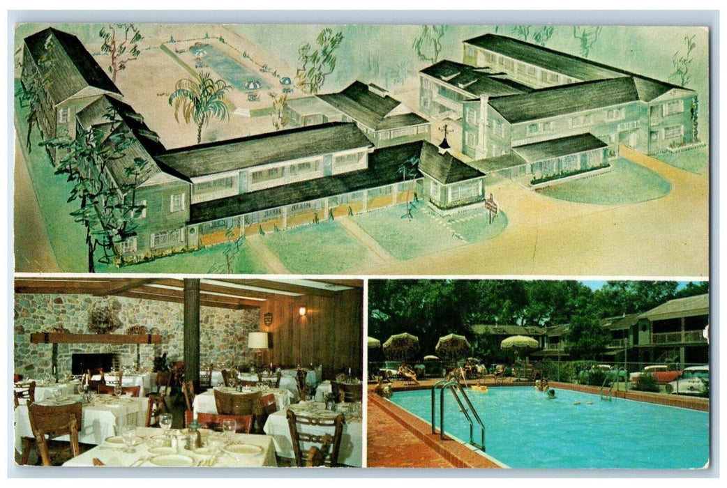 1959 Multiview of Town House Motor Hotel, Pensacola Florida FL Postcard