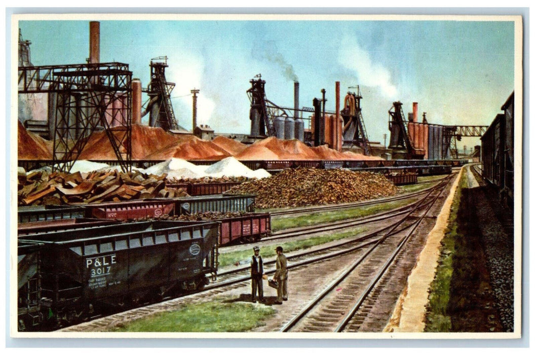 The Pittsburgh & Lake Erie Railroad Company Youngstown Ohio OH Vintage Postcard