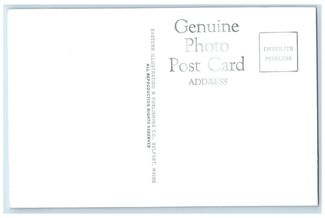 c1950's Congregational Church And School House Andover ME RPPC Photo Postcard