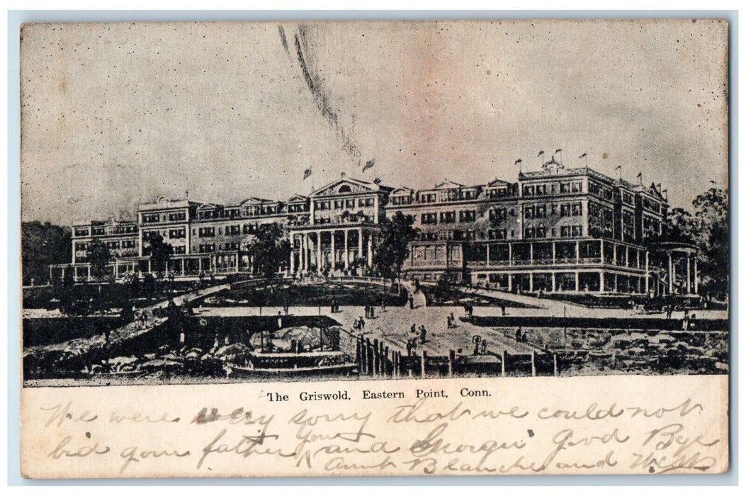 1906 The Griswold Eastern Point Connecticut CT Antique Posted Postcard