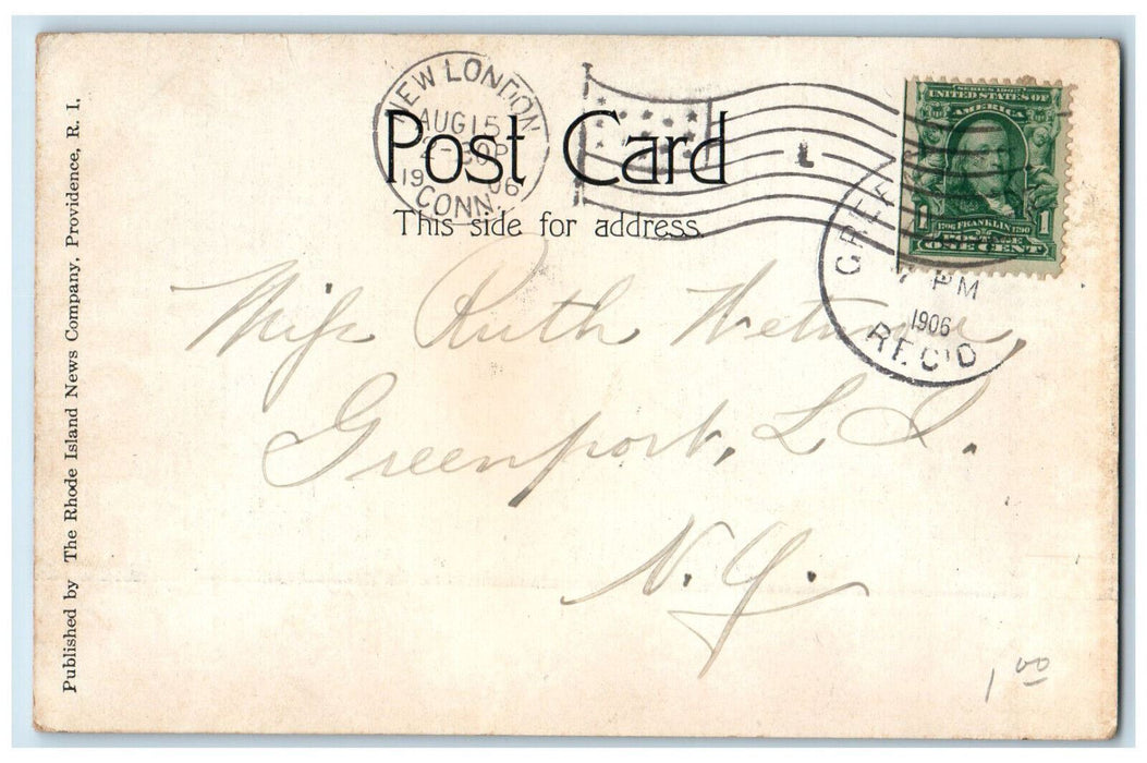 1906 The Griswold Eastern Point Connecticut CT Antique Posted Postcard