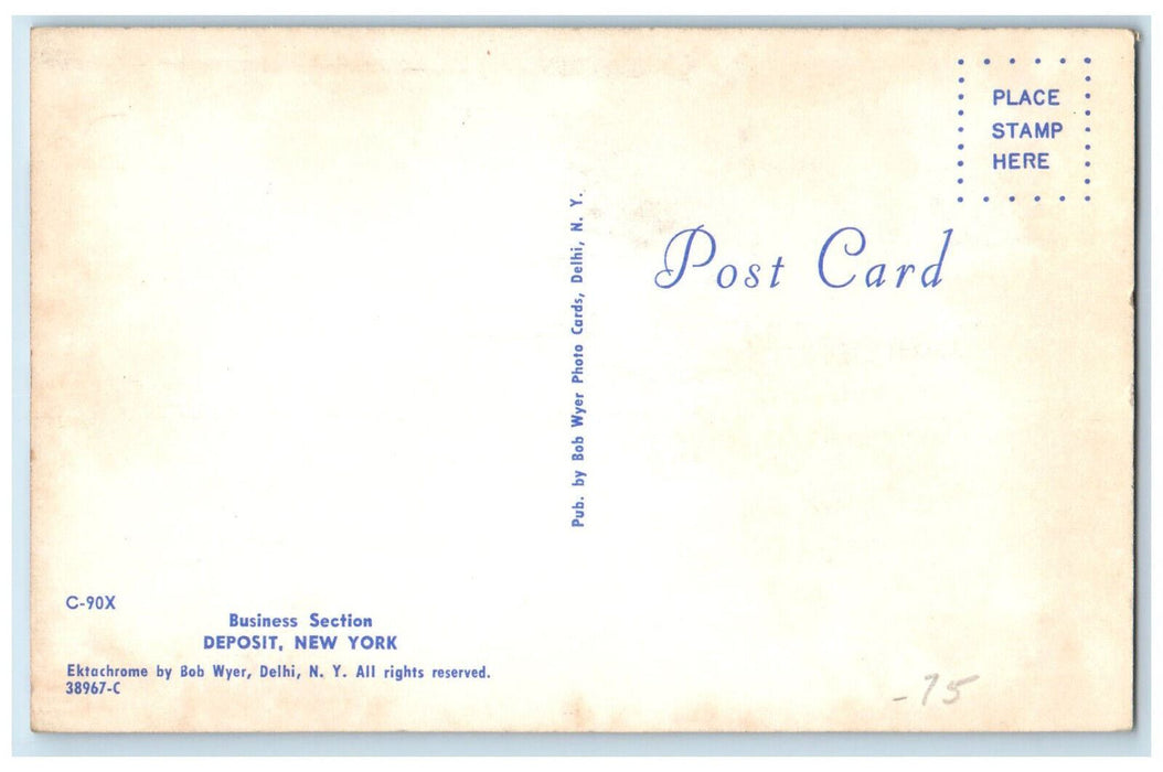 c1950's Brown's Bassin's Rexall Drugstore Business Section Deposit NY Postcard