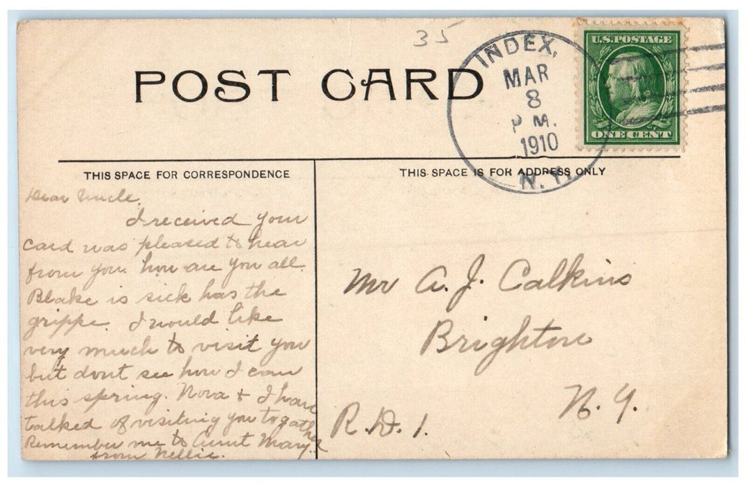 1910 Orphanage Building Exterior Children Horse Cooperstown New York NY Postcard