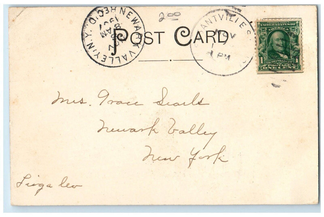 1907 Bird's Eye View Of Roxbury In The Catskill New York NY Antique Postcard