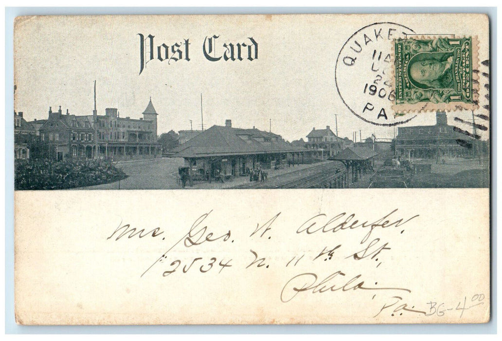 1906 Episcopal Church West Broad Street Quakertown PA Antique Posted Postcard