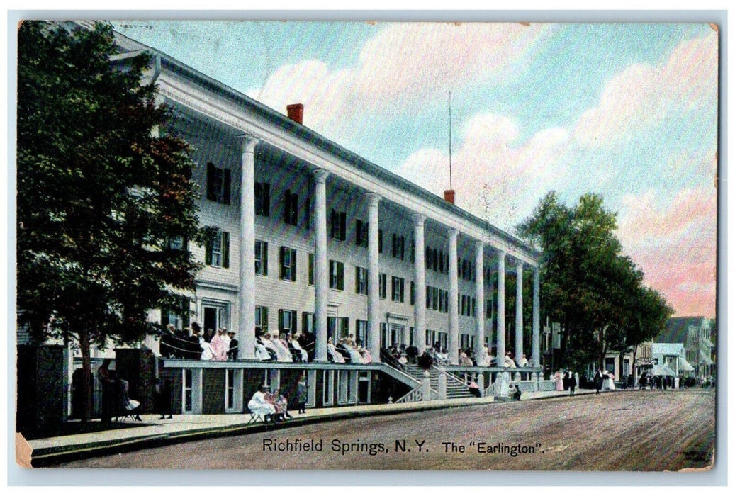 1909 The Earlington Dirt Road Richfield Springs New York NY Antique Postcard