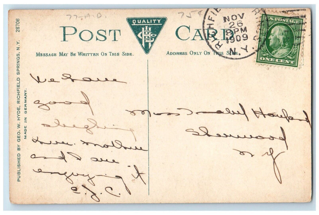 1909 The Earlington Dirt Road Richfield Springs New York NY Antique Postcard