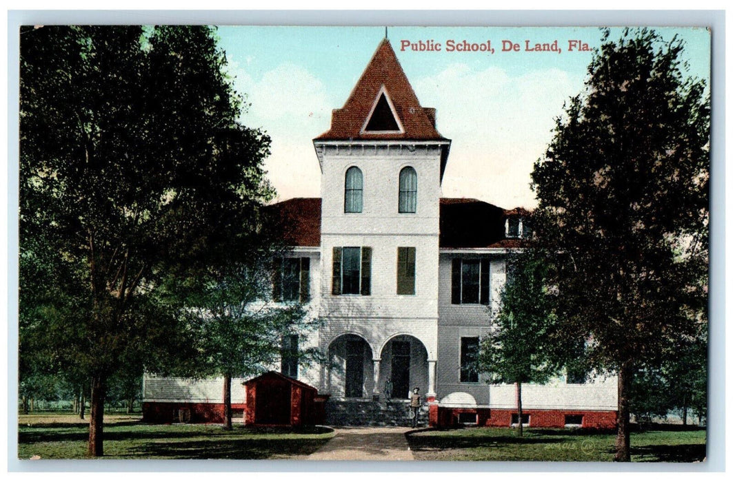 c1910 Public School De Land Florida FL Unposted Antique V & Sons Postcard