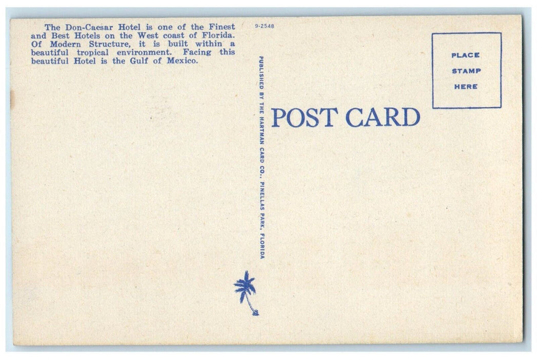c1940 Don Caezar Government Hospital Exterior Pass A Grille Florida FL Postcard