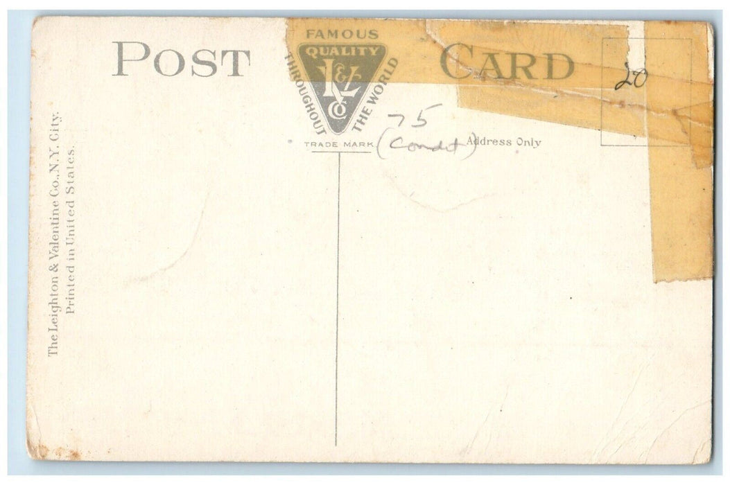 c1910's Church Street From Academy Street Looking East Poughkeepsie NY Postcard