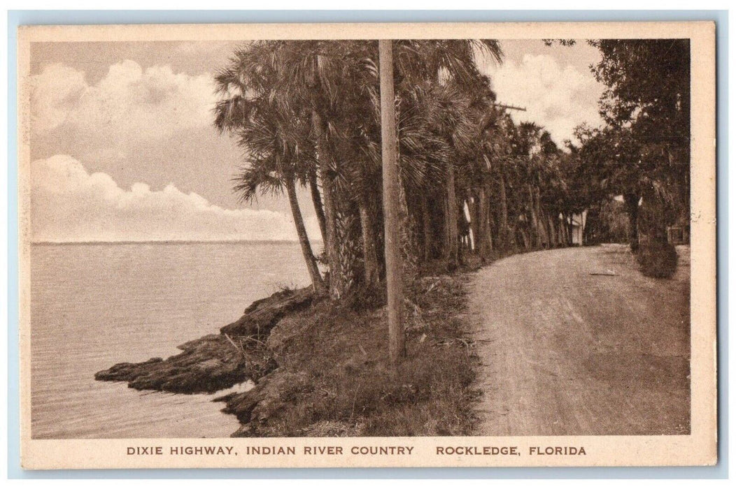 c1940 Dixie Highway Indian River Country Pine Tree Rockledge Florida FL Postcard