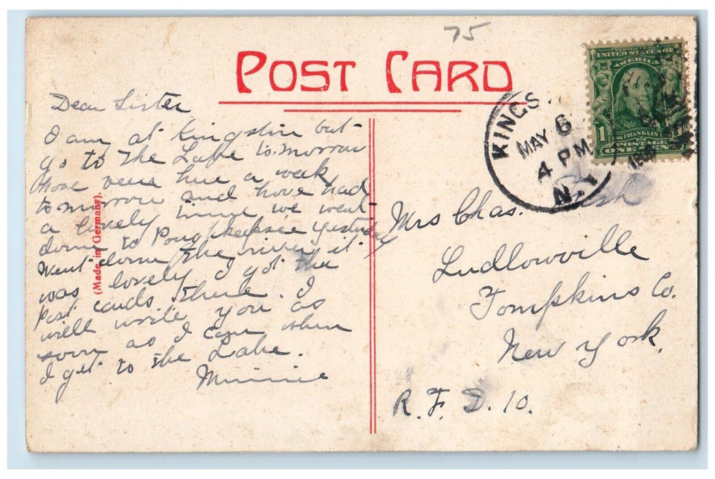 c1910's Lyndon Hall School Poughkeepsie New York NY Posted Antique Postcard