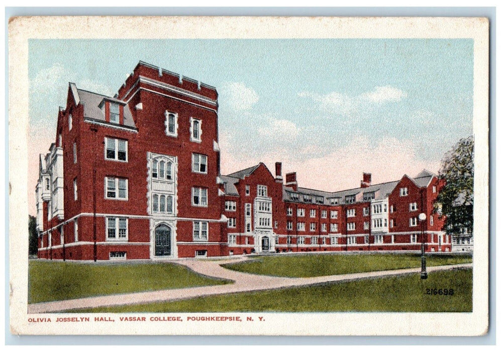 1916 Olivia Josselyn Hall Vassar College Poughkeepsie New York NY Postcard