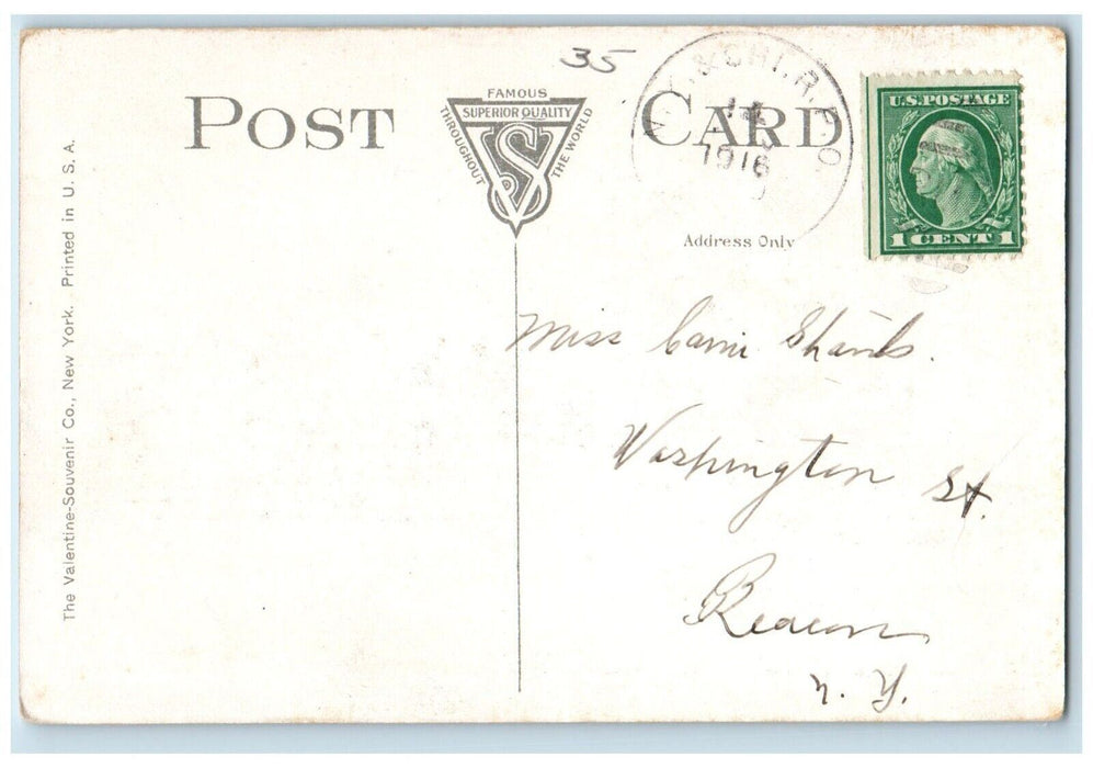 1916 Olivia Josselyn Hall Vassar College Poughkeepsie New York NY Postcard